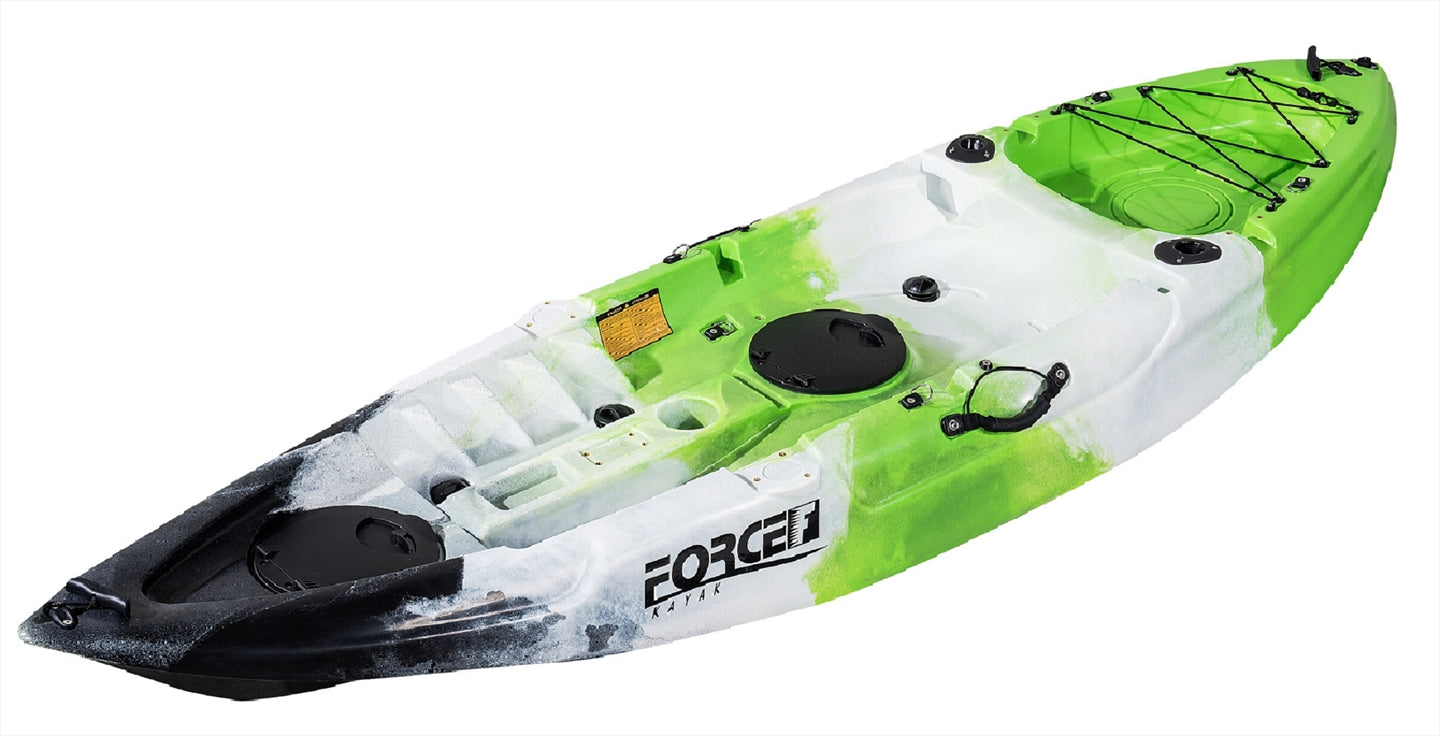 Force Andara 1 Person Fishing Kayak - Πράσινο/Άσπρο/Μαύρο
